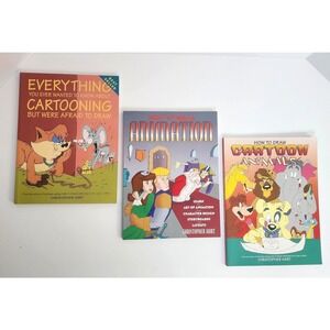 Christopher Hart How to Draw Books Set Cartooning Animation Animals 3pc Bundle